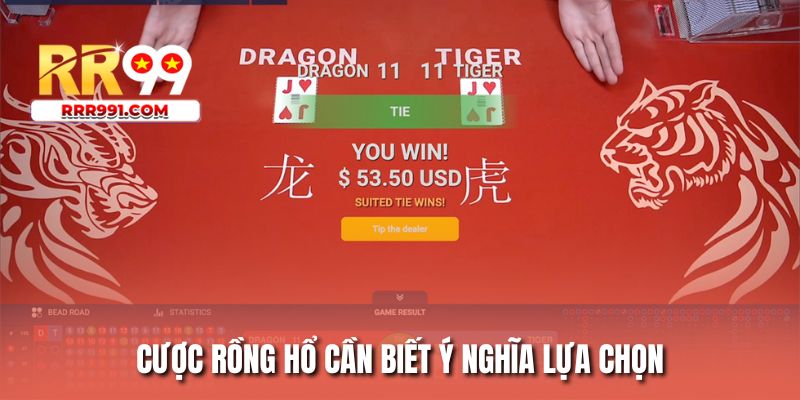 Cược rồng hổ cần biết ý nghĩa lựa chọn